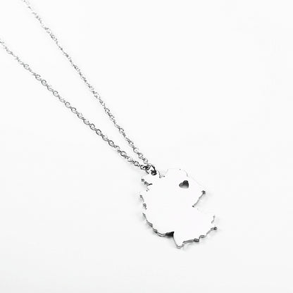 Geometric Map Pendant Necklace