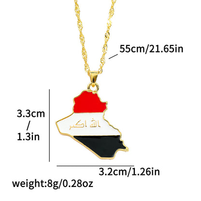Geometric Map Pendant Necklace