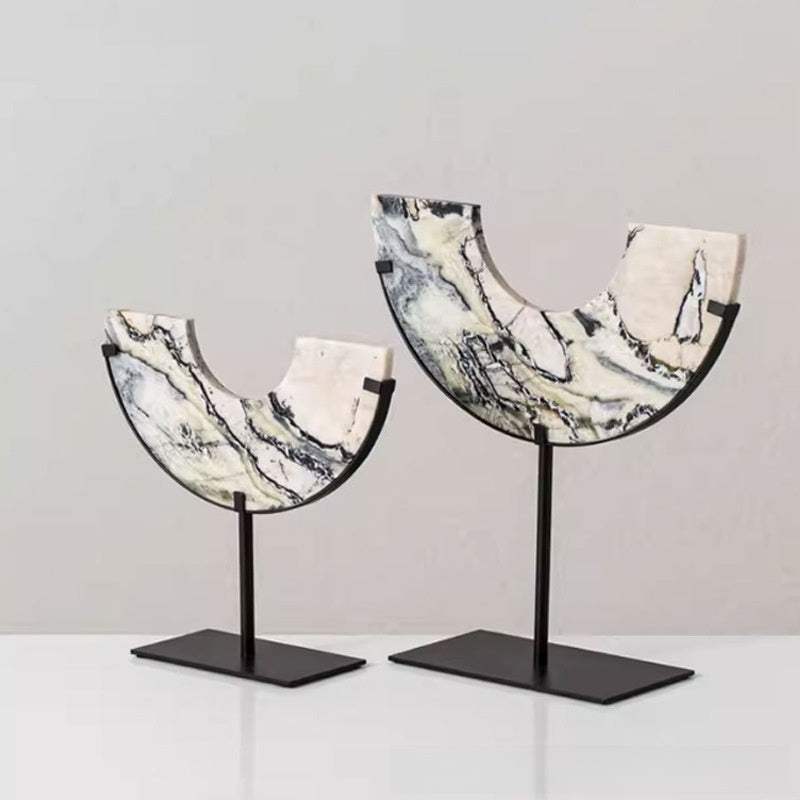 Geometric Marble Wall Ornament