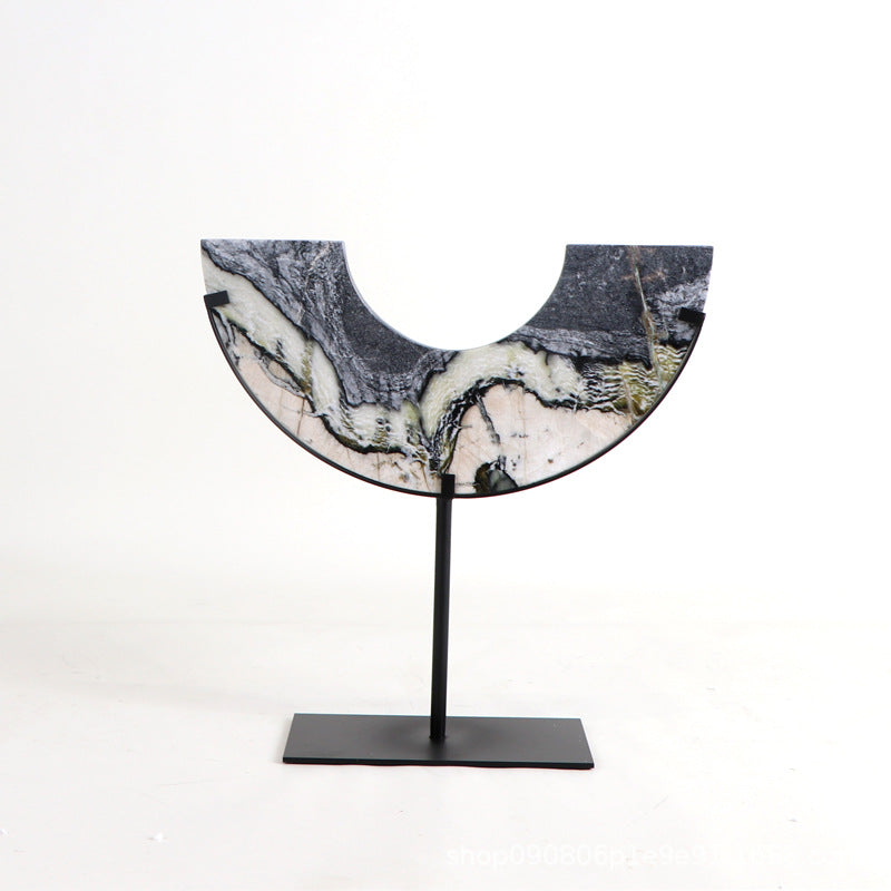Geometric Marble Wall Ornament