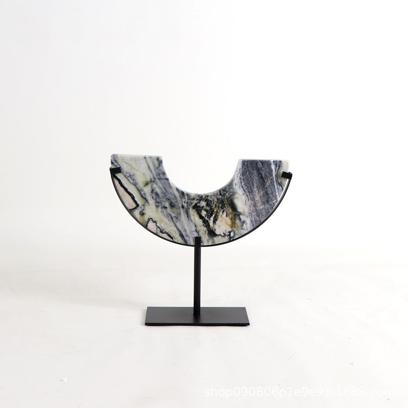 Geometric Marble Wall Ornament