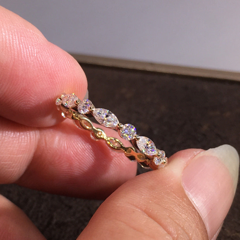 Geometric Marquise Stackable Ring