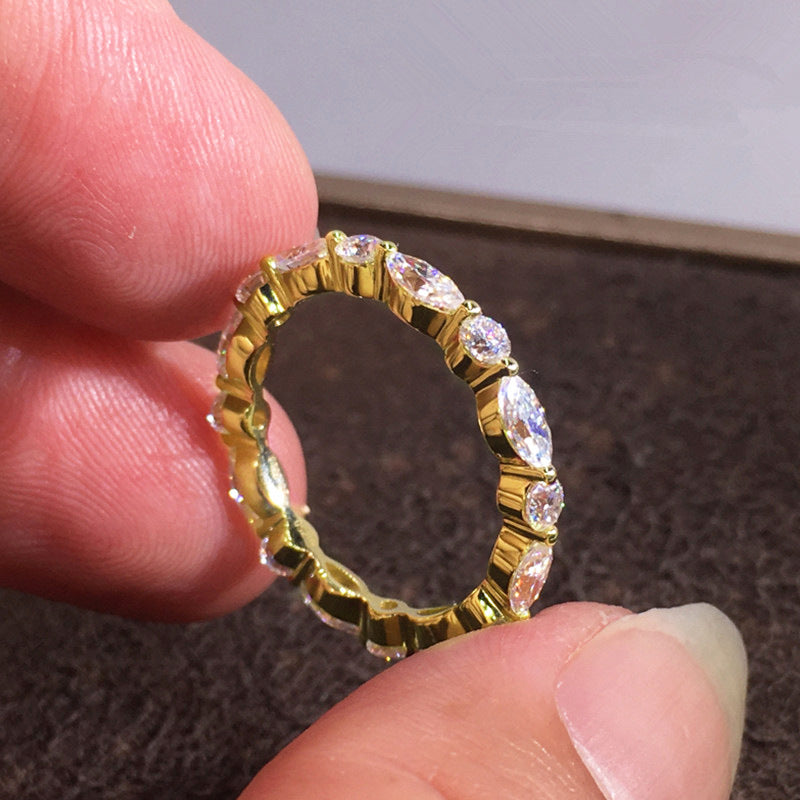 Geometric Marquise Stackable Ring