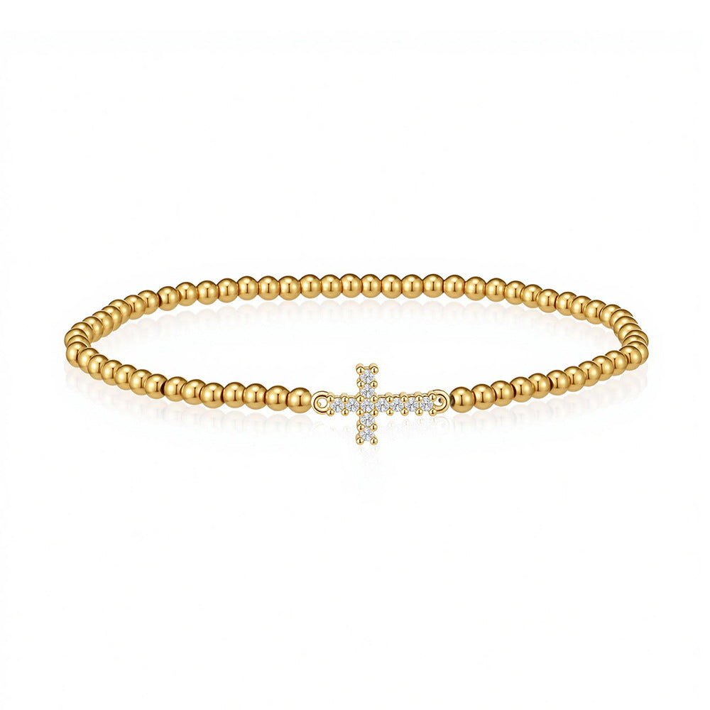 Geometric Metal Charm Elastic Bracelet