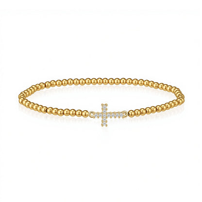 Geometric Metal Charm Elastic Bracelet