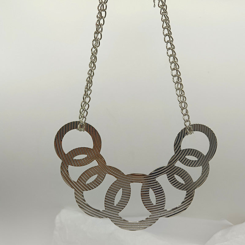 Geometric Metal Choker Necklace