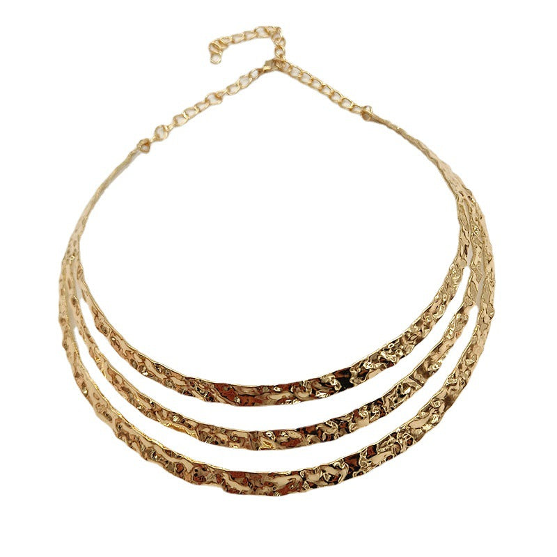 Geometric Metal Choker Necklace