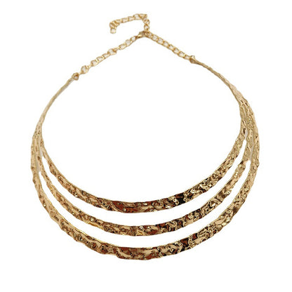 Geometric Metal Choker Necklace