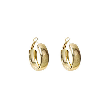 Geometric Metal Hoop Earrings