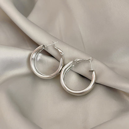 Geometric Metal Hoop Earrings
