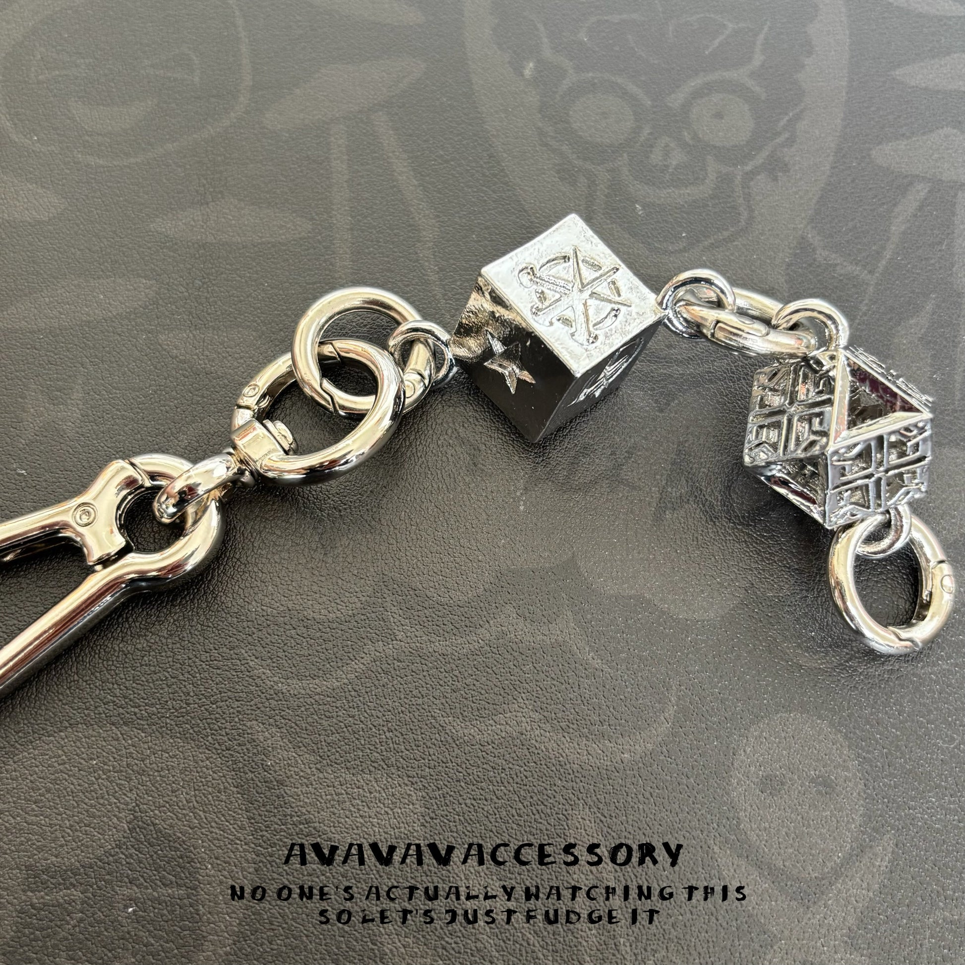 Geometric Metal Keychain Pendant