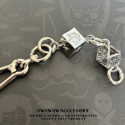 Geometric Metal Keychain Pendant
