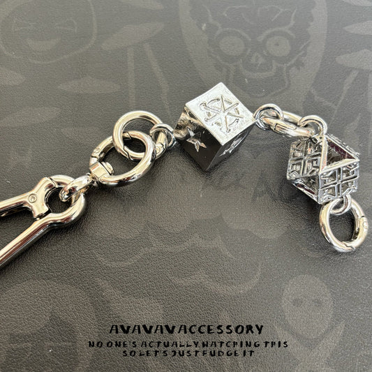 Geometric Metal Keychain Pendant