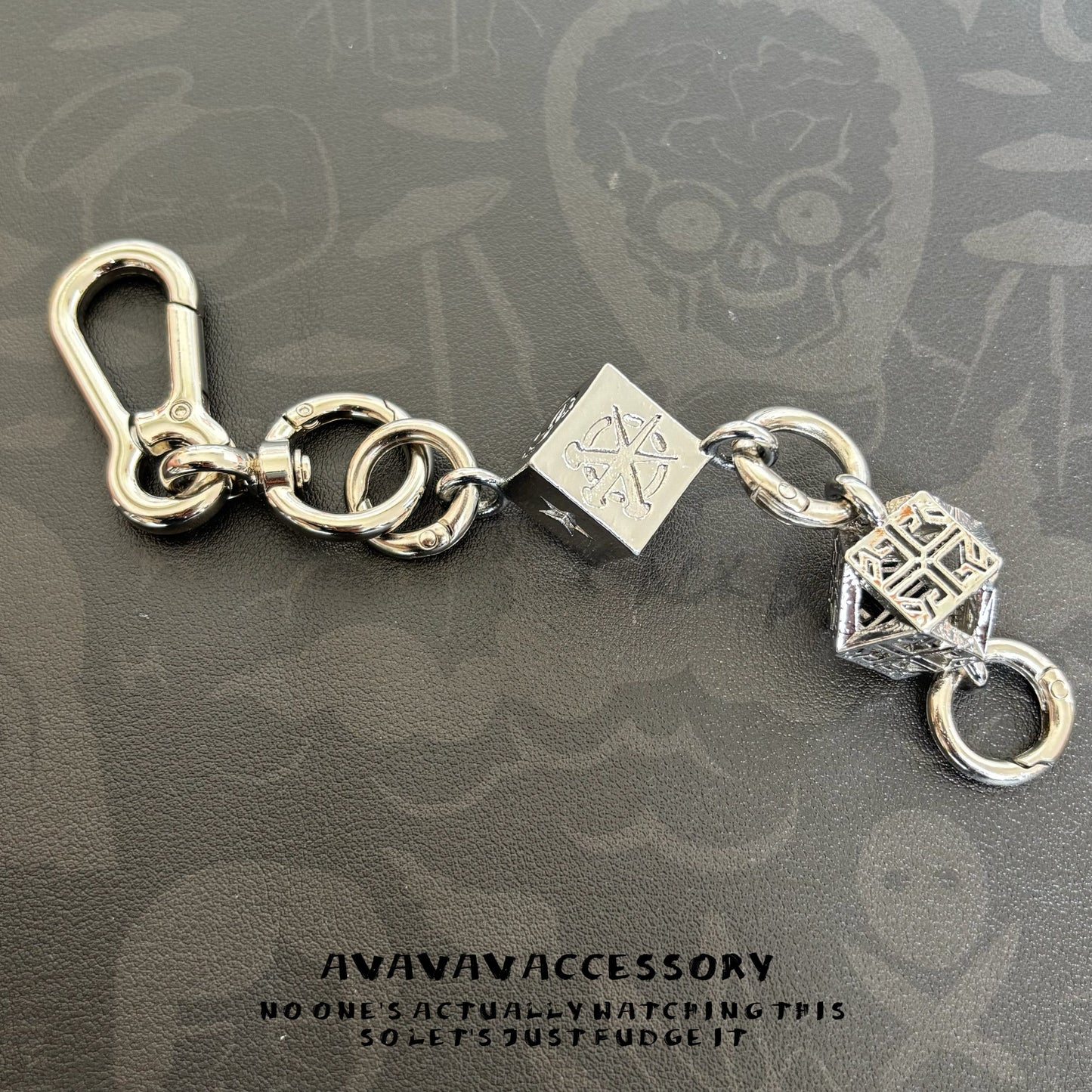 Geometric Metal Keychain Pendant