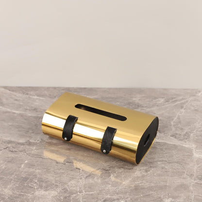 Geometric Metallic Tissue Box Holder