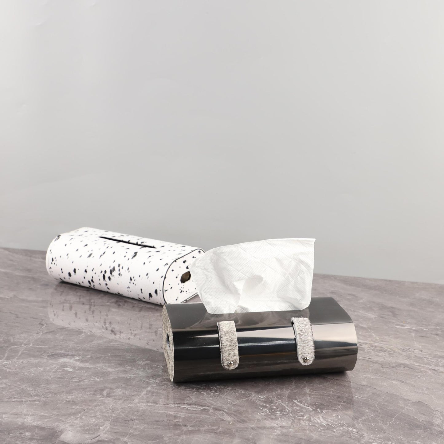 Geometric Metallic Tissue Box Holder