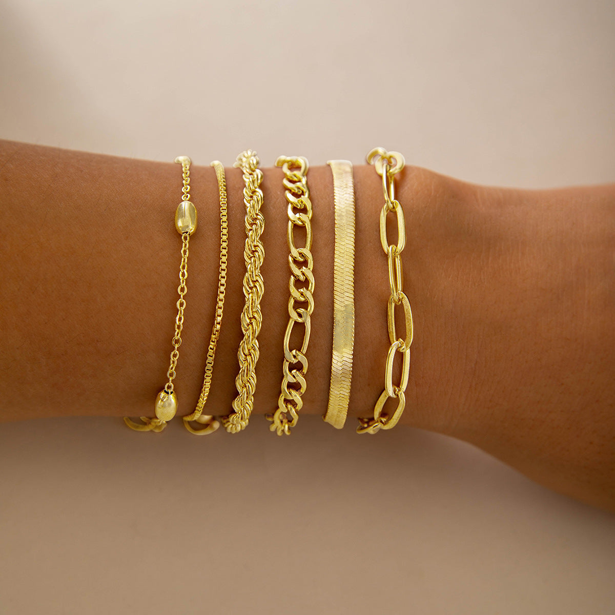 Geometric Open Cuff Bracelet Set