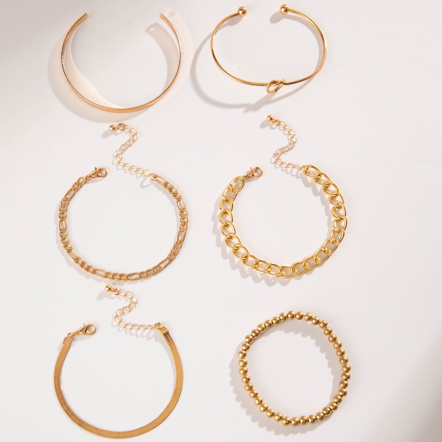 Geometric Open Cuff Bracelet Set
