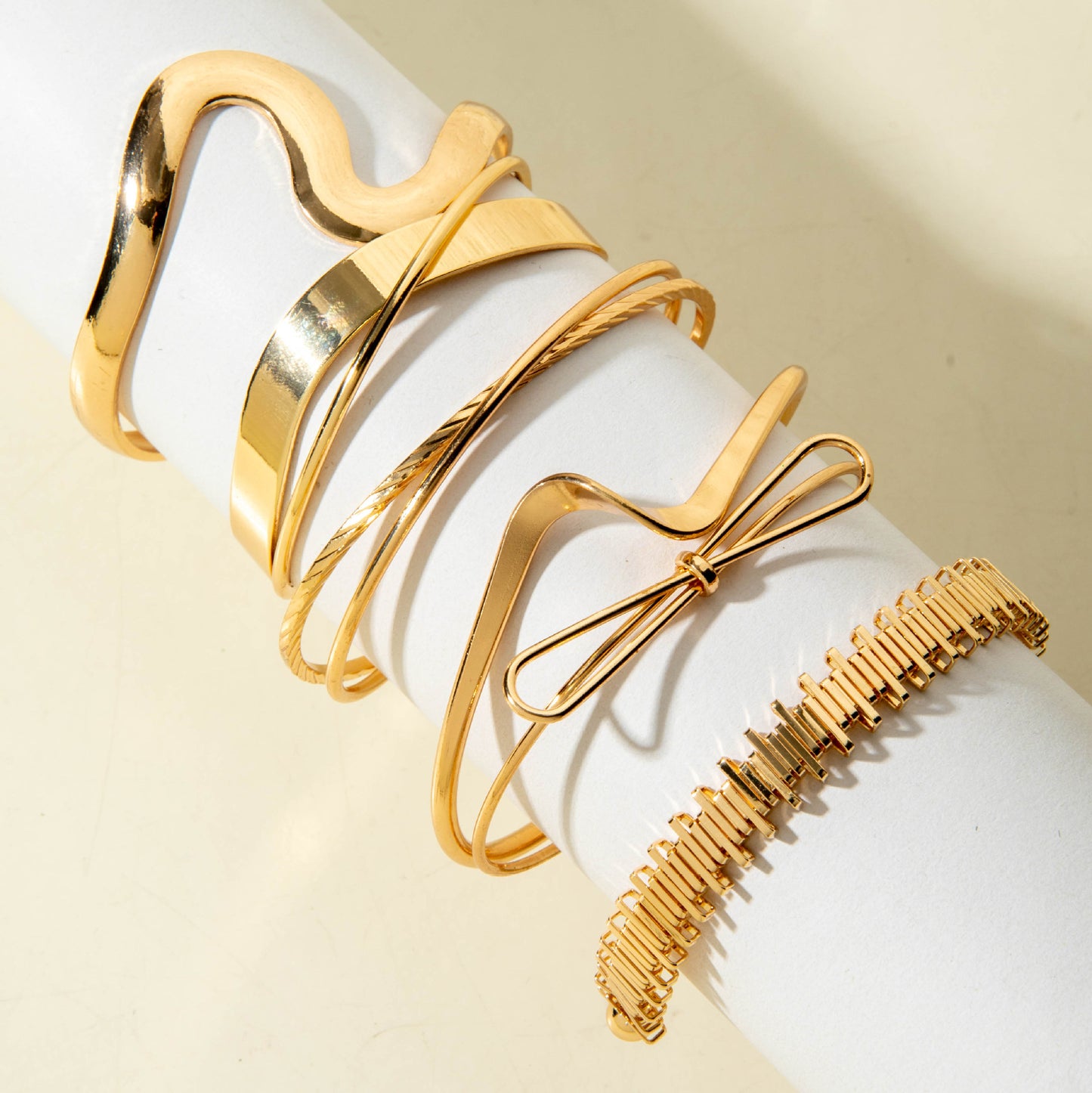 Geometric Open Cuff Bracelet Set