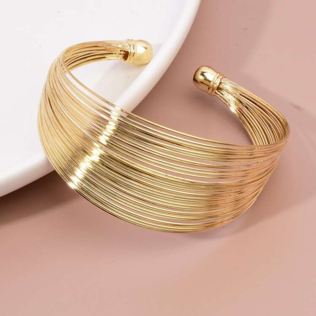 Geometric Open Metal Bracelet Women Fashion Jewelry