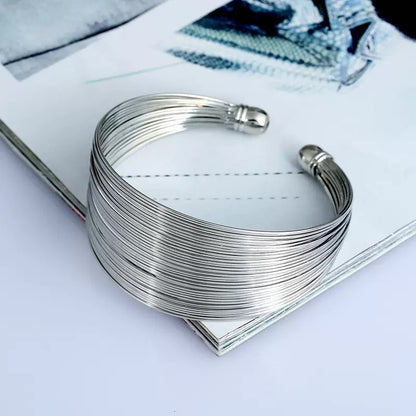 Geometric Open Metal Bracelet Women Fashion Jewelry