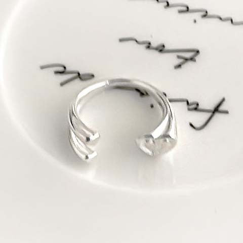 Geometric Open Silver Ring