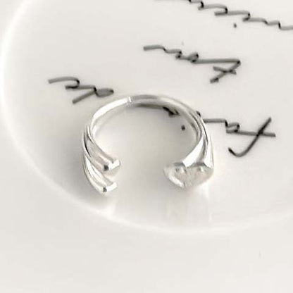Geometric Open Silver Ring