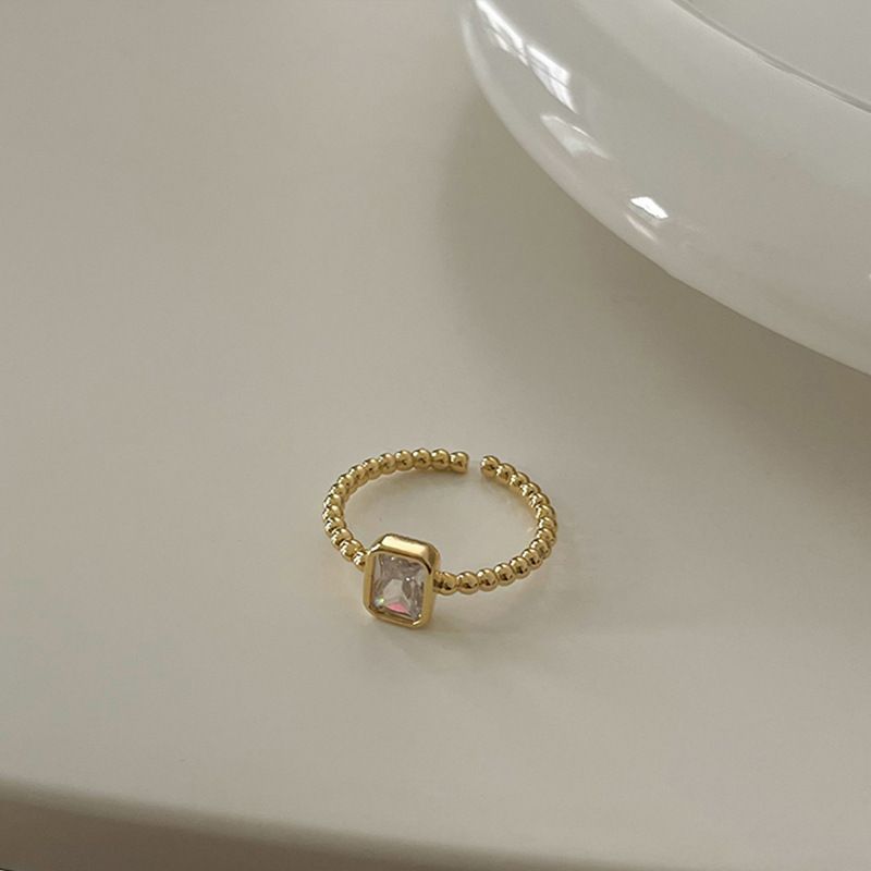 Geometric Open Silver Ring