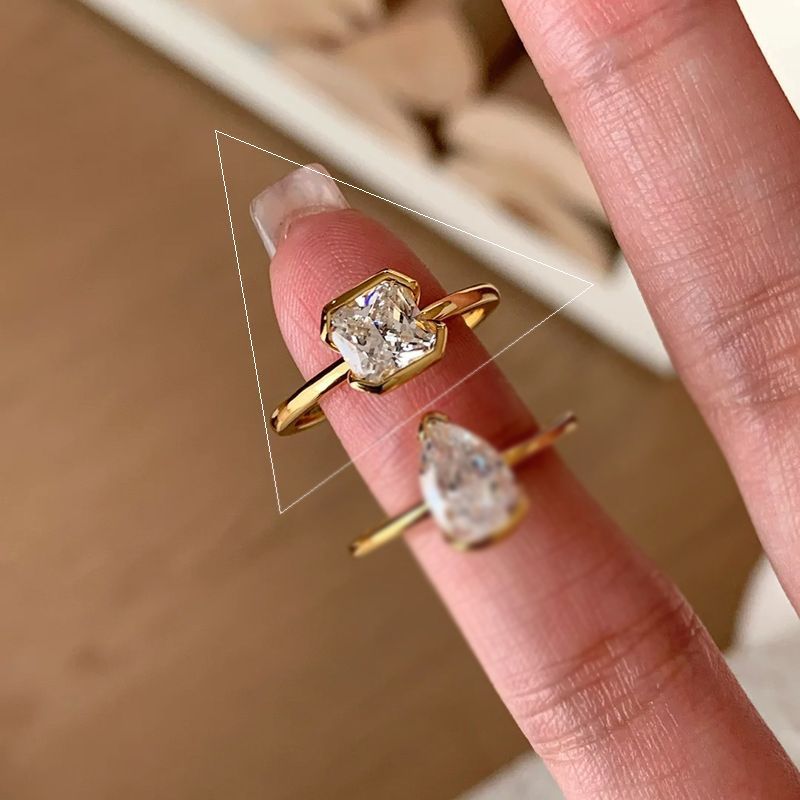 Geometric Open Silver Ring