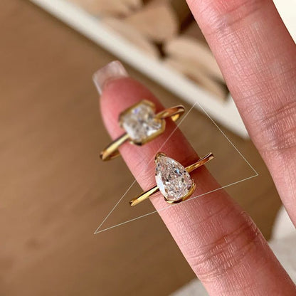 Geometric Open Silver Ring