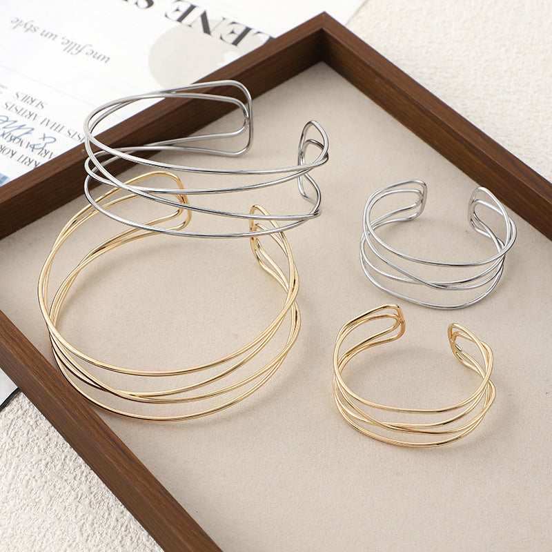 Geometric Opening Metal Bracelet