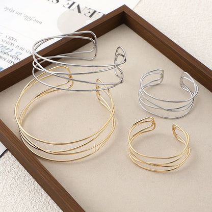 Geometric Opening Metal Bracelet