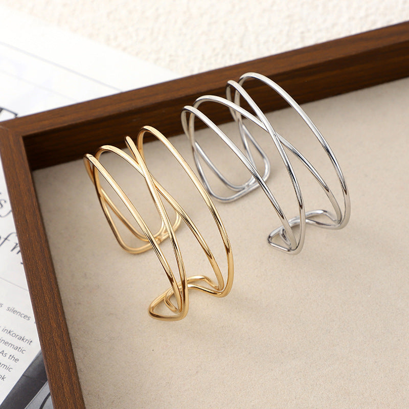 Geometric Opening Metal Bracelet