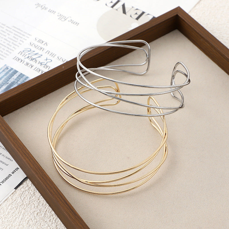 Geometric Opening Metal Bracelet