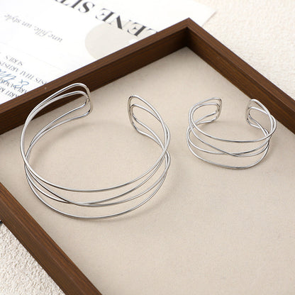 Geometric Opening Metal Bracelet
