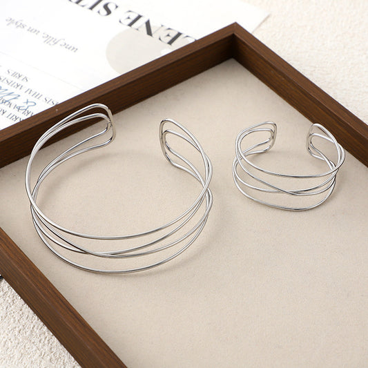 Geometric Opening Metal Bracelet