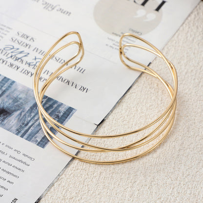Geometric Opening Metal Bracelet
