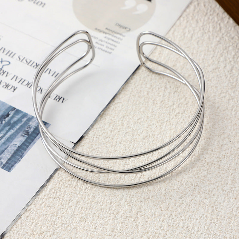 Geometric Opening Metal Bracelet