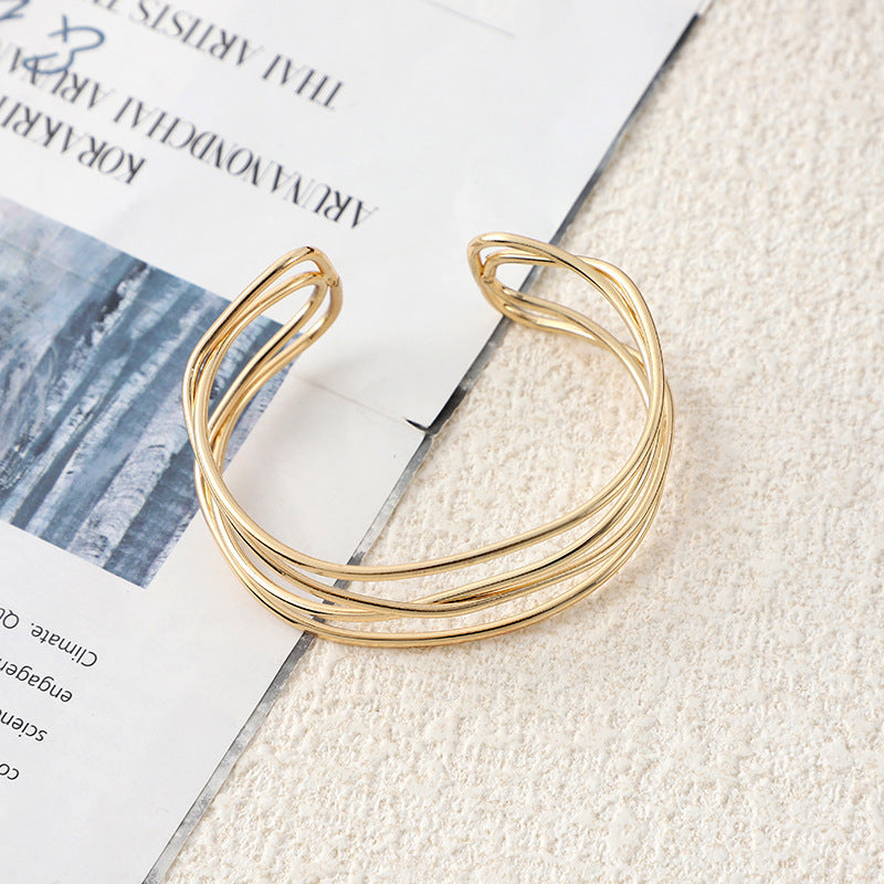 Geometric Opening Metal Bracelet