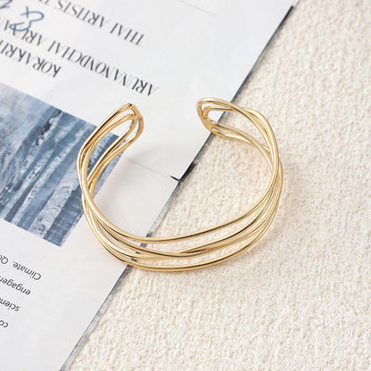 Geometric Opening Metal Bracelet