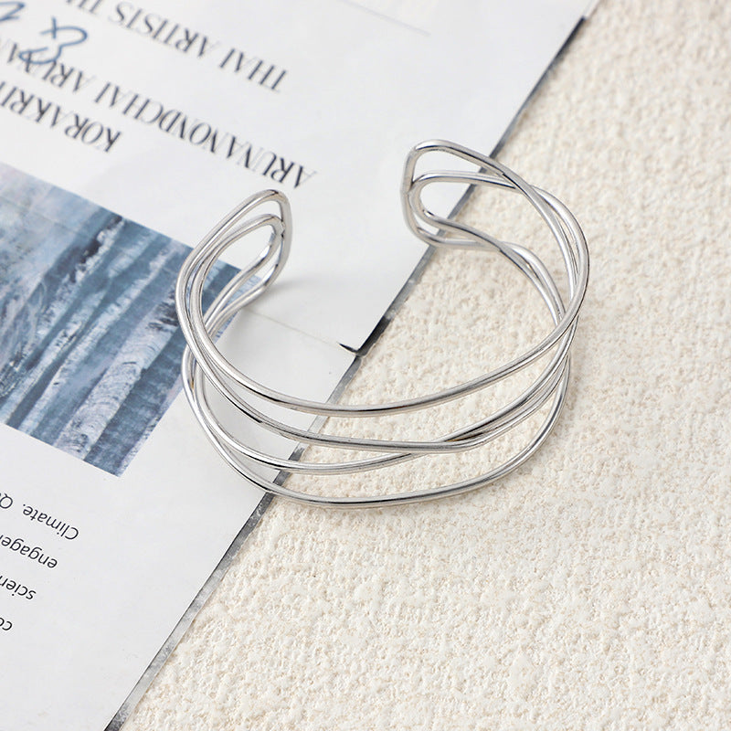 Geometric Opening Metal Bracelet