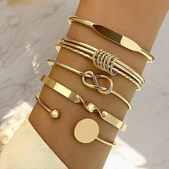 Gold 5pcs Geometric Circle