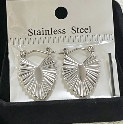 Geometric Pearl Crystal Earrings