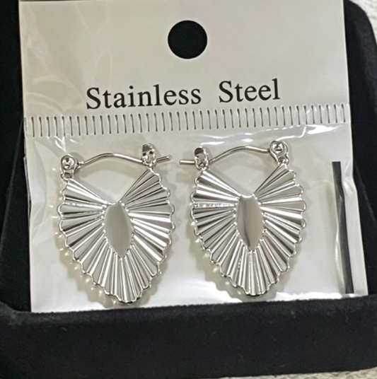 Geometric Pearl Crystal Earrings