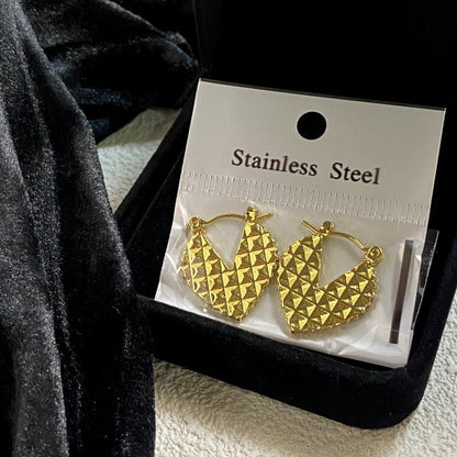 Geometric Pearl Crystal Earrings