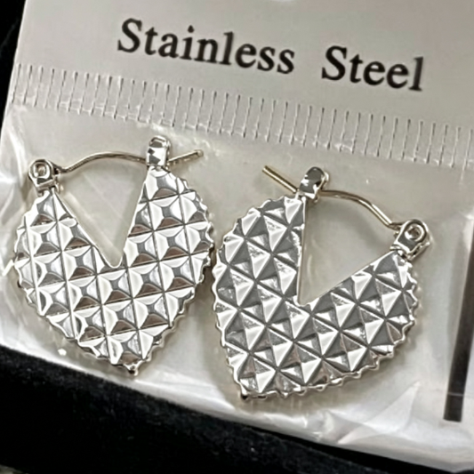 Geometric Pearl Crystal Earrings