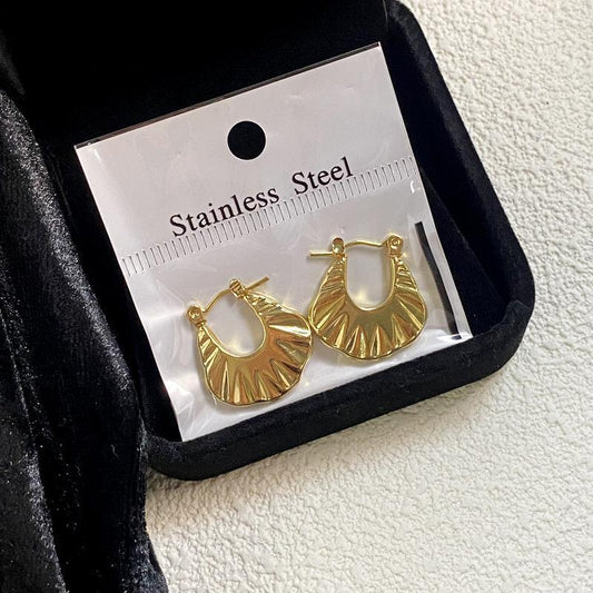 Geometric Pearl Crystal Earrings