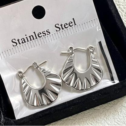 Geometric Pearl Crystal Earrings