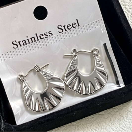 Geometric Pearl Crystal Earrings