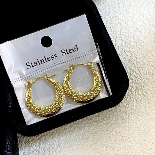 Geometric Pearl Crystal Earrings